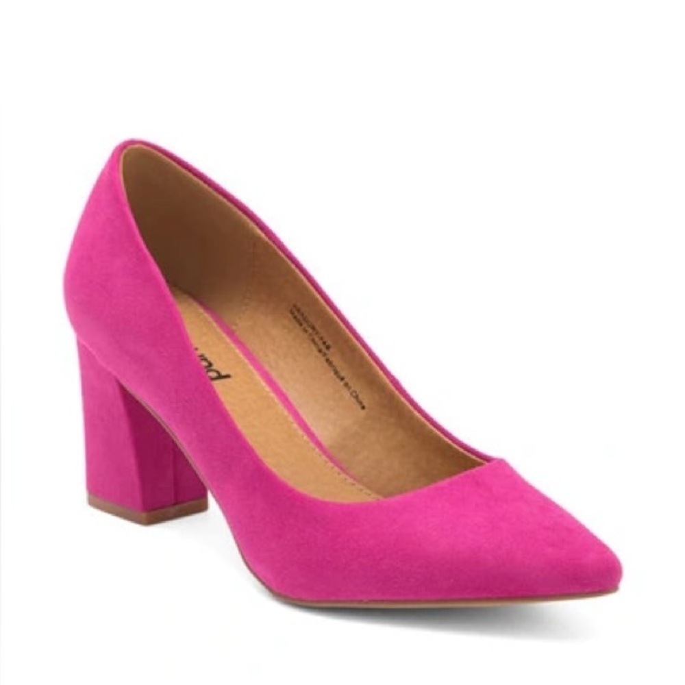 A18 Audry Block Heel Pump In Pink Yarrow
